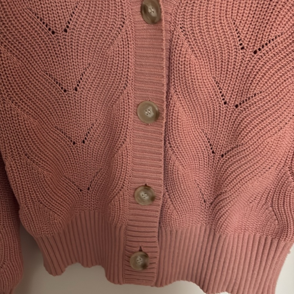 NEW LOFT Soft Pink Cardigan Sweater. Size M. - Picture 4 of 9